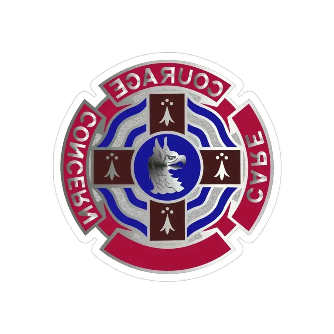 5501 US Hospital (U.S. Army) REVERSE PRINT Transparent Die-Cut STICKER 3 Inch Die-Cut Transparent - The Sticker Space