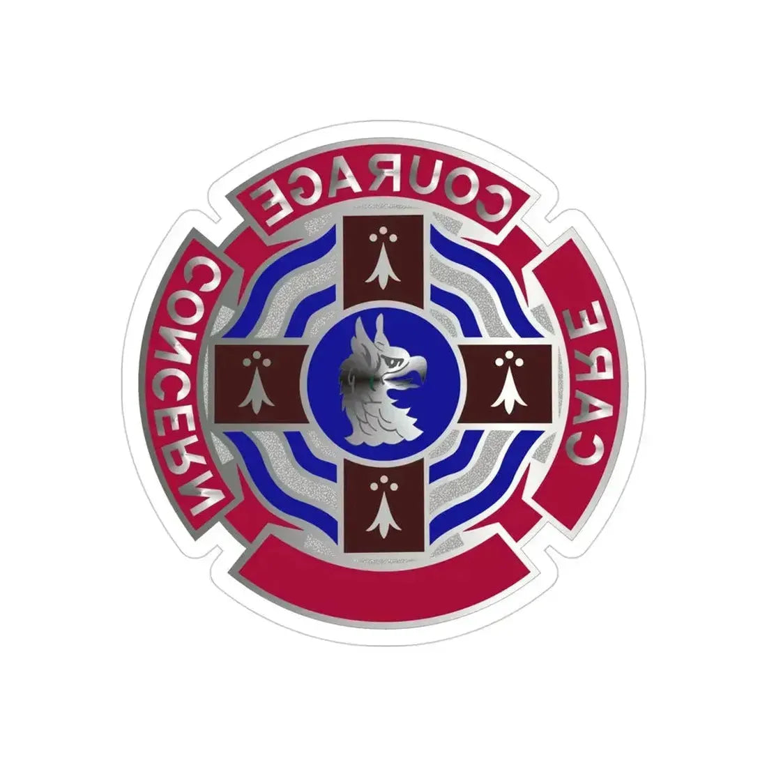 5501 US Hospital (U.S. Army) REVERSE PRINT Transparent Die-Cut STICKER 4 Inch Die-Cut Transparent - The Sticker Space