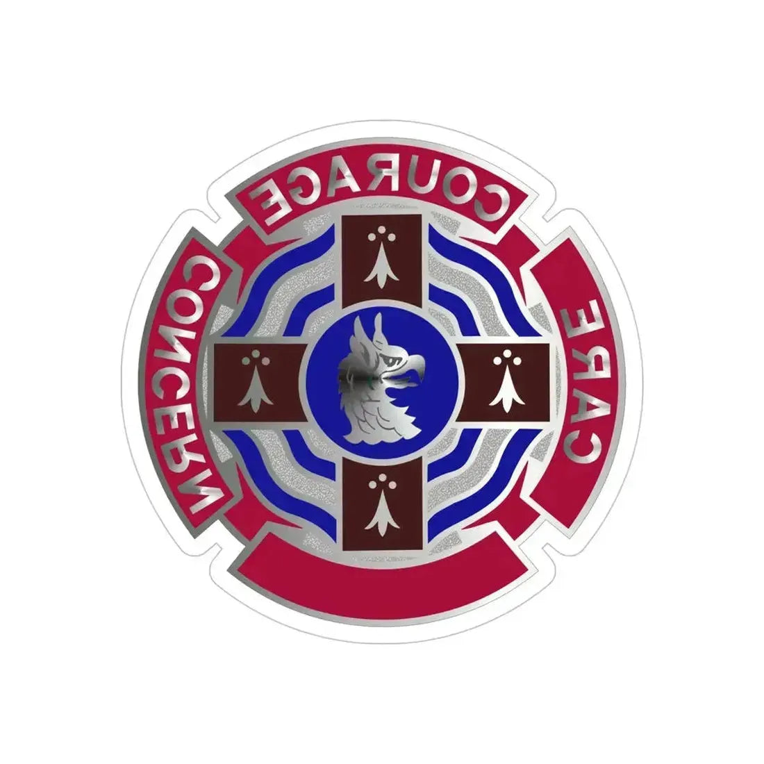 5501 US Hospital (U.S. Army) REVERSE PRINT Transparent Die-Cut STICKER - The Sticker Space