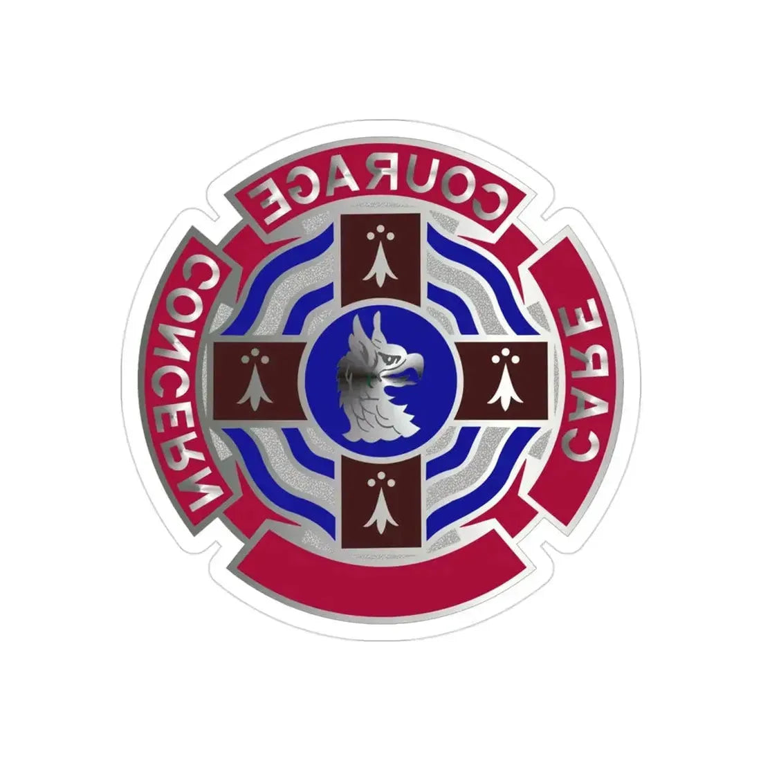 5501 US Hospital (U.S. Army) REVERSE PRINT Transparent Die-Cut STICKER - The Sticker Space