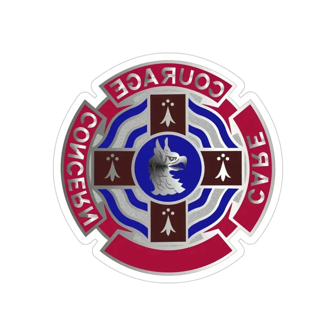 5501 US Hospital (U.S. Army) REVERSE PRINT Transparent Die-Cut STICKER - The Sticker Space