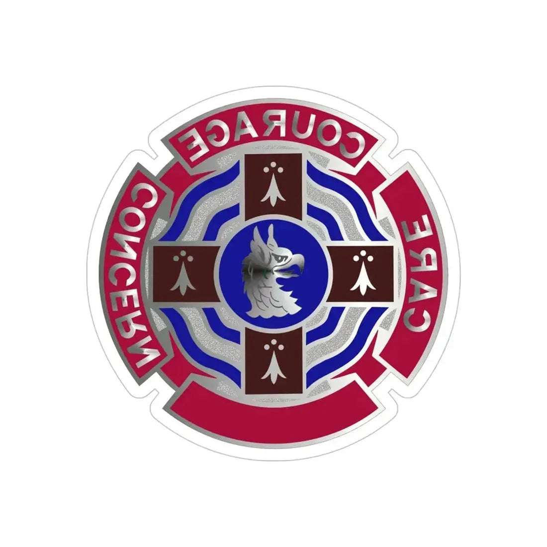 5501 US Hospital (U.S. Army) REVERSE PRINT Transparent Die-Cut STICKER - The Sticker Space