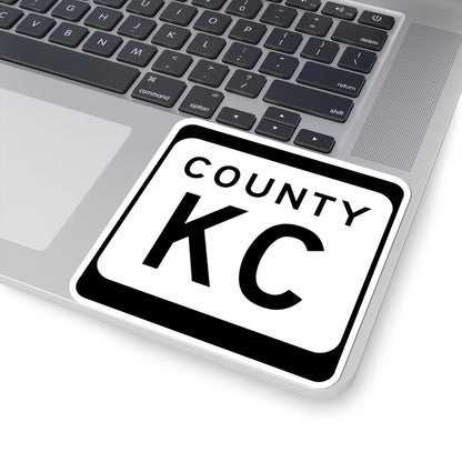 WIS County KC (Wisconsin) (Road Sign) STICKER Vinyl Kiss-Cut Decal