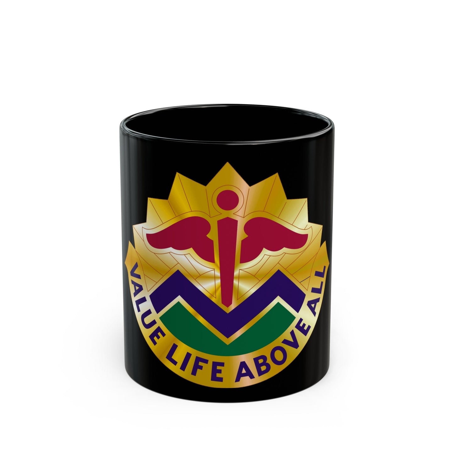 5502 US Hospital (U.S. Army) Black Coffee Mug-11oz-The Sticker Space