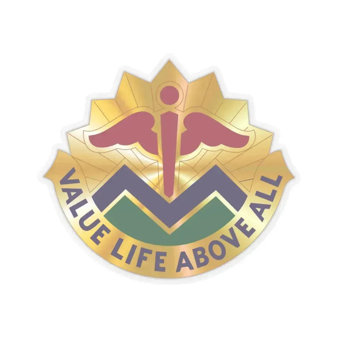 5502 US Hospital (U.S. Army) STICKER Vinyl Kiss-Cut Decal 3 Inch Transparent - The Sticker Space