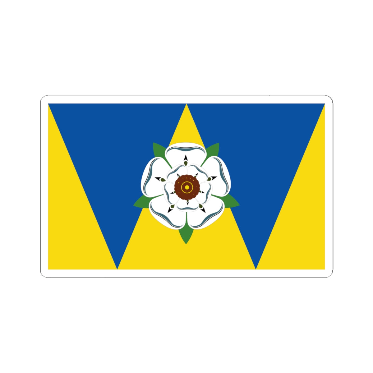 Unofficial Flag of West Yorkshire (England) STICKER Vinyl Kiss-Cut Decal