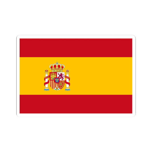 Flag of the Kingdom of Spain Correct Heraldic Coat of Arms (Spain) STICKER Vinyl Kiss-Cut Decal