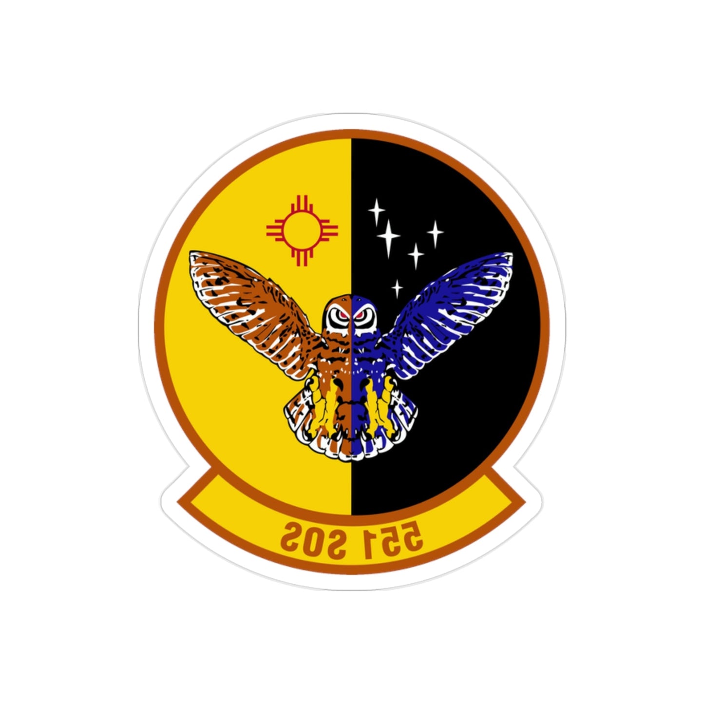 551 Special Operations Squadron (U.S. Air Force) REVERSE PRINT Transparent STICKER-2" × 2"-The Sticker Space