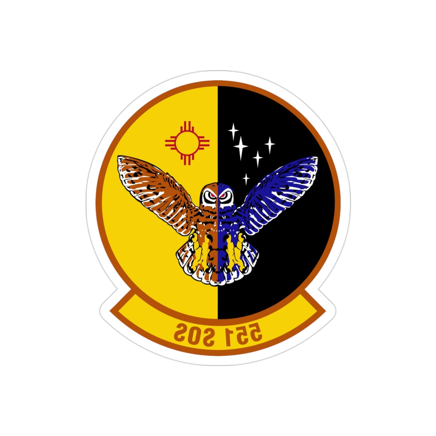 551 Special Operations Squadron (U.S. Air Force) REVERSE PRINT Transparent STICKER-3" × 3"-The Sticker Space