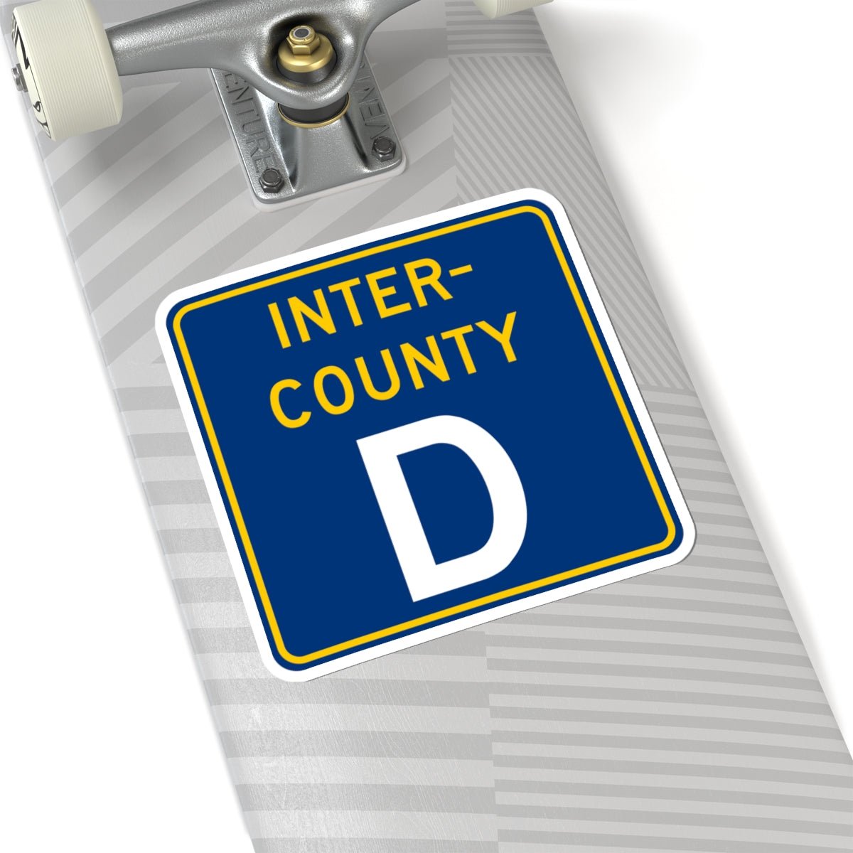 Inter County Route D MN (Minnesota) (Road Sign) STICKER Vinyl Kiss-Cut Decal