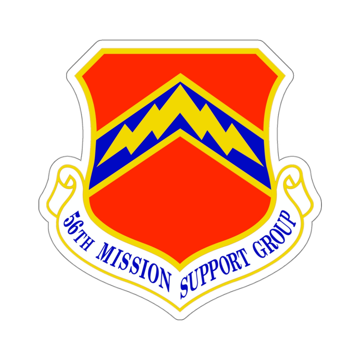 56th Mission Support Group (U.S. Air Force) STICKER Vinyl Kiss-Cut Decal-4" × 4"-White-The Sticker Space