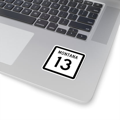 MT-13 (Montana) (Road Sign) STICKER Vinyl Kiss-Cut Decal