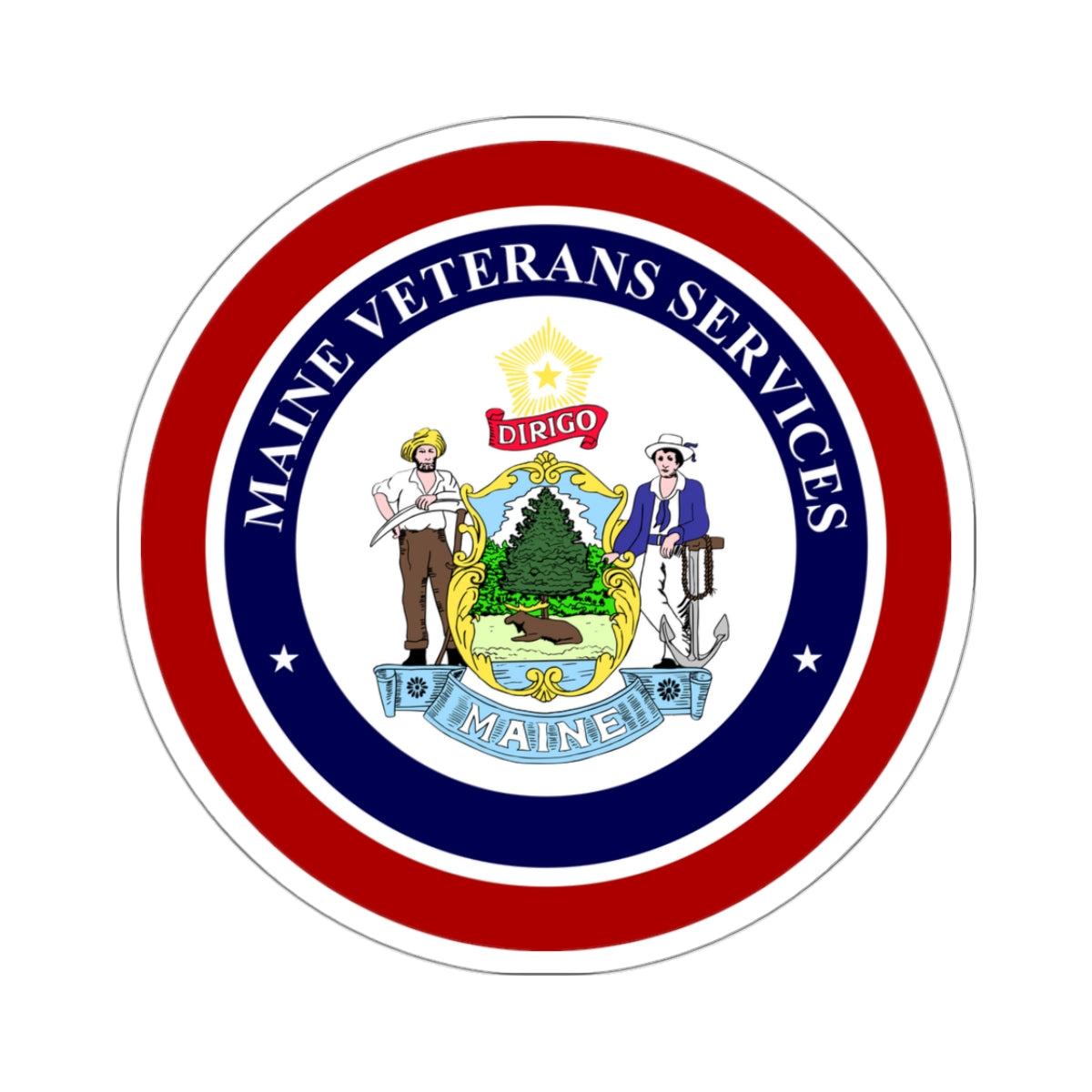 Maine Bureau of Veterans Services - STICKER Vinyl Kiss-Cut Decal