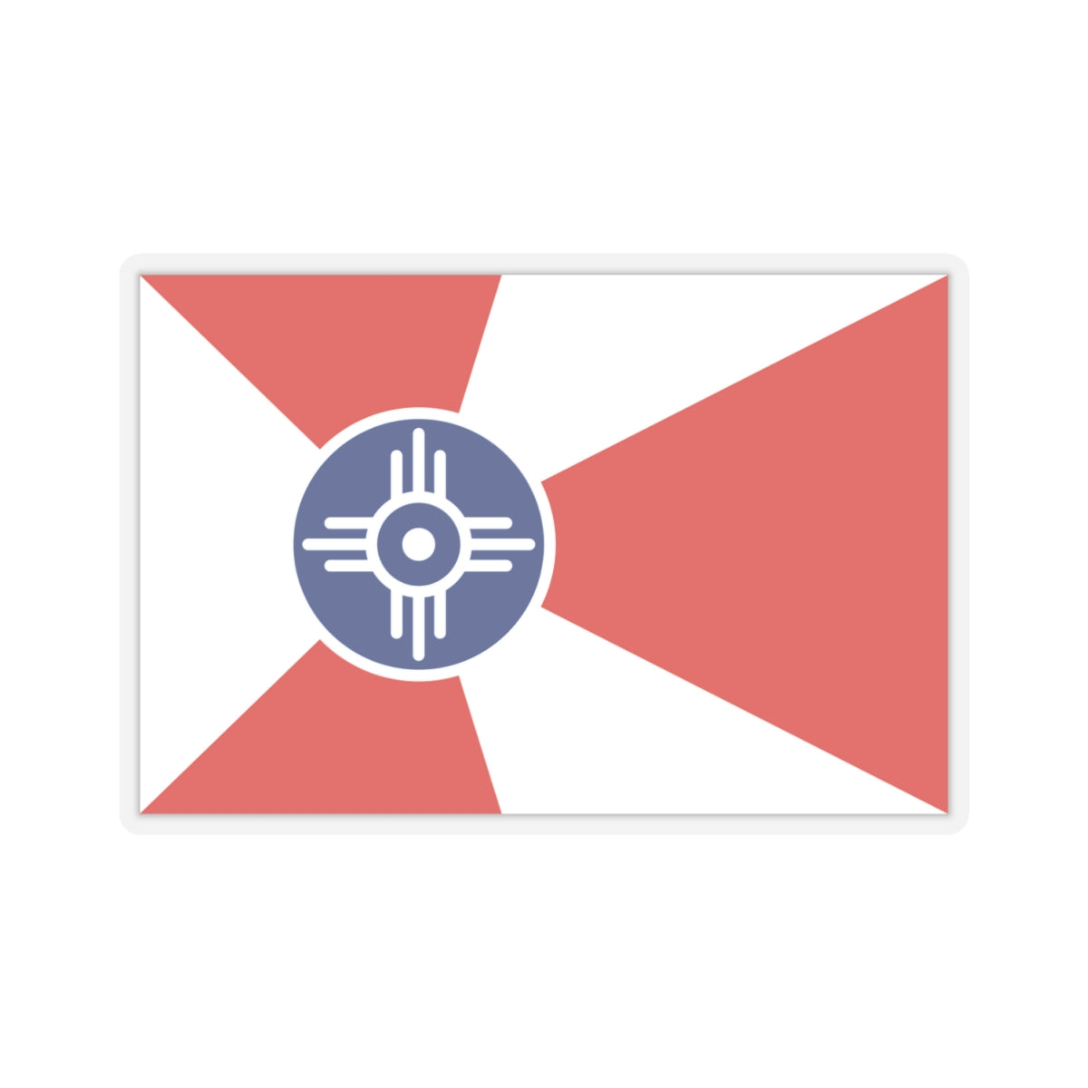 Flag of Wichita, Kansas - STICKER Vinyl Kiss-Cut Decal