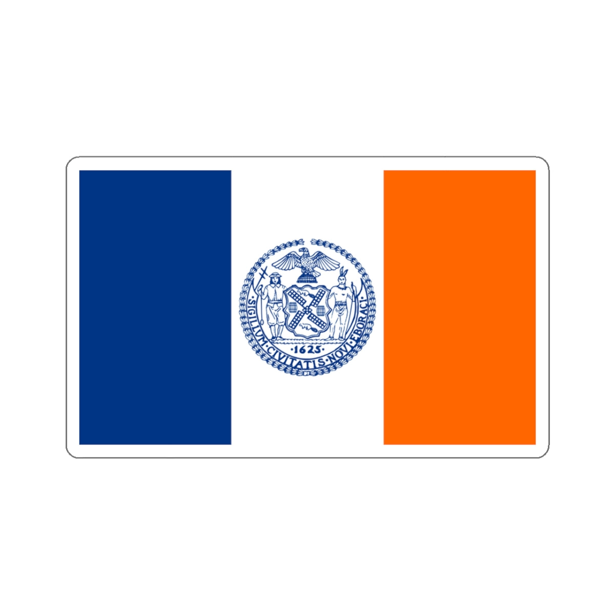 Flag of New York City - STICKER Vinyl Kiss-Cut Decal