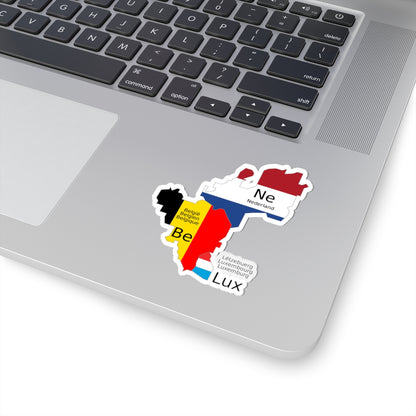 Benelux schematic map (Belgium) STICKER Vinyl Kiss-Cut Decal
