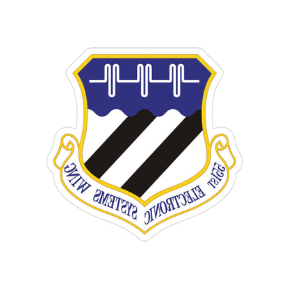 551st Electronic Systems Wing (U.S. Air Force) REVERSE PRINT Transparent STICKER-3" × 3"-The Sticker Space