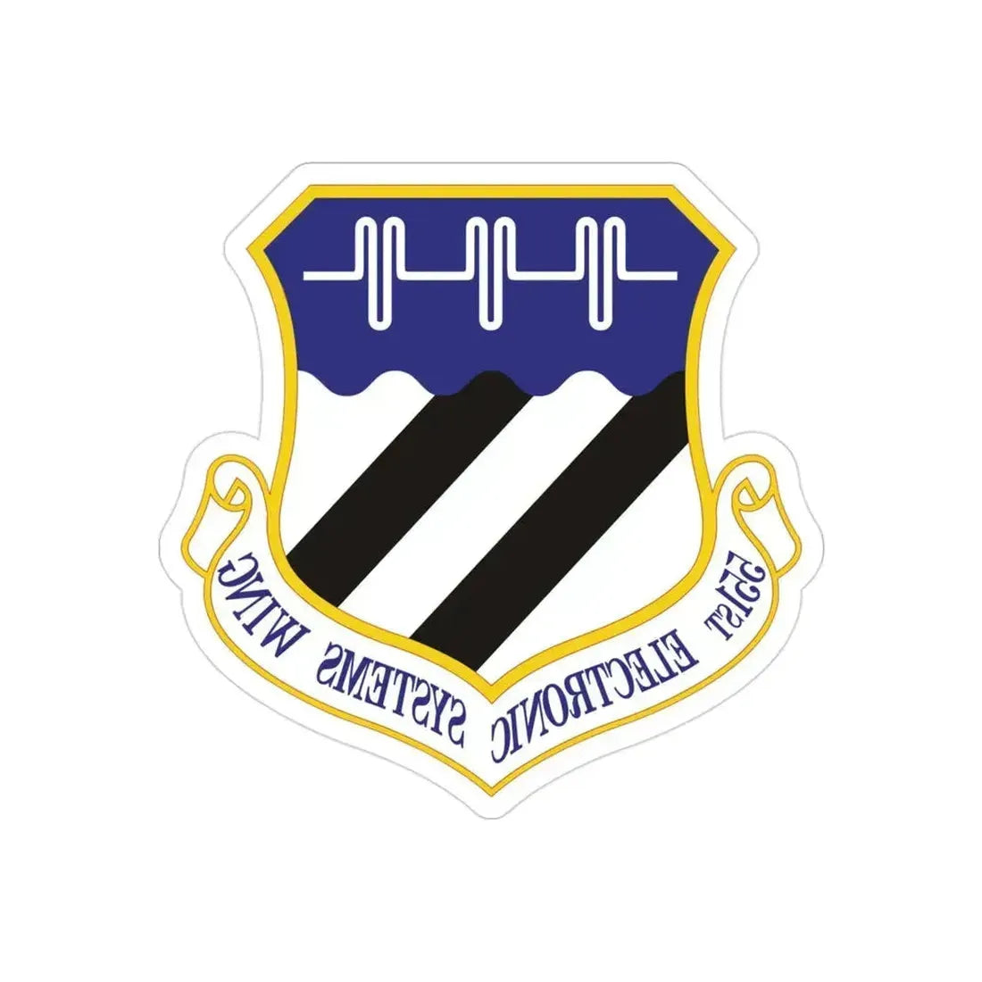 551st Electronic Systems Wing (U.S. Air Force) REVERSE PRINT Transparent Die-Cut STICKER 3 Inch Die-Cut Transparent - The Sticker Space