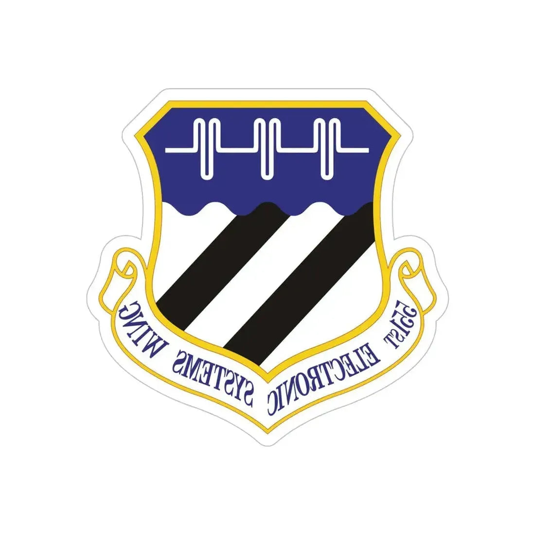 551st Electronic Systems Wing (U.S. Air Force) REVERSE PRINT Transparent Die-Cut STICKER - The Sticker Space