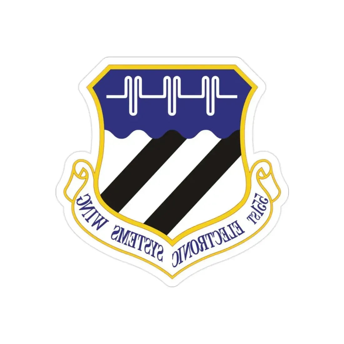 551st Electronic Systems Wing (U.S. Air Force) REVERSE PRINT Transparent Die-Cut STICKER - The Sticker Space