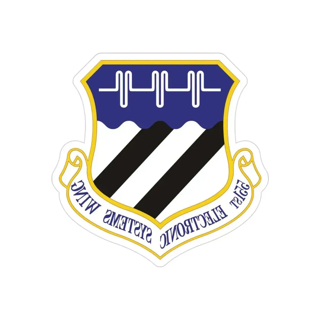 551st Electronic Systems Wing (U.S. Air Force) REVERSE PRINT Transparent Die-Cut STICKER - The Sticker Space
