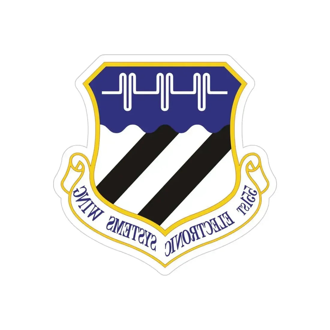 551st Electronic Systems Wing (U.S. Air Force) REVERSE PRINT Transparent Die-Cut STICKER - The Sticker Space