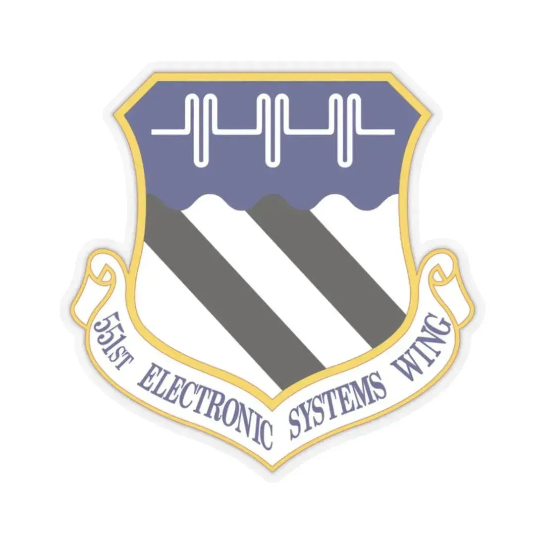 551st Electronic Systems Wing (U.S. Air Force) STICKER Vinyl Kiss-Cut Decal 2 Inch Transparent - The Sticker Space