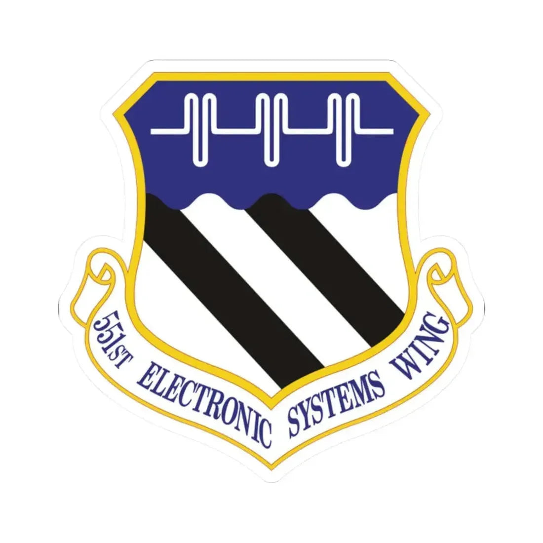 551st Electronic Systems Wing (U.S. Air Force) STICKER Vinyl Kiss-Cut Decal 2 Inch White - The Sticker Space