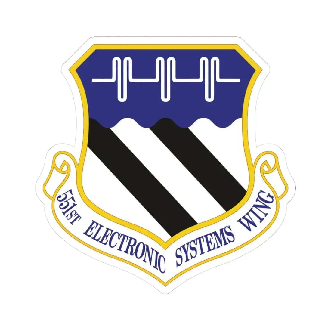551st Electronic Systems Wing (U.S. Air Force) STICKER Vinyl Kiss-Cut Decal 3 Inch White - The Sticker Space