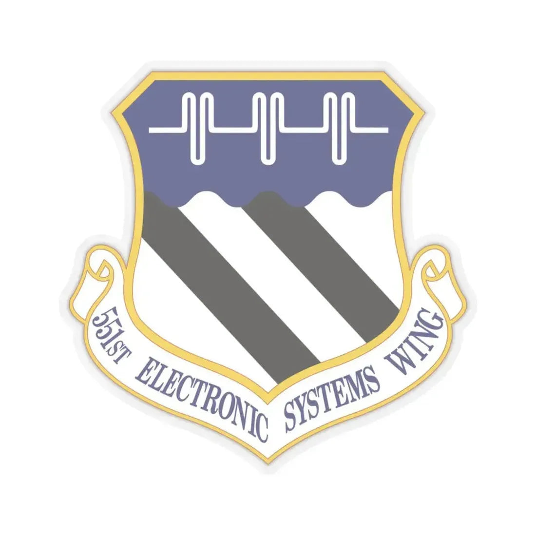 551st Electronic Systems Wing (U.S. Air Force) STICKER Vinyl Kiss-Cut Decal 4 Inch Transparent - The Sticker Space