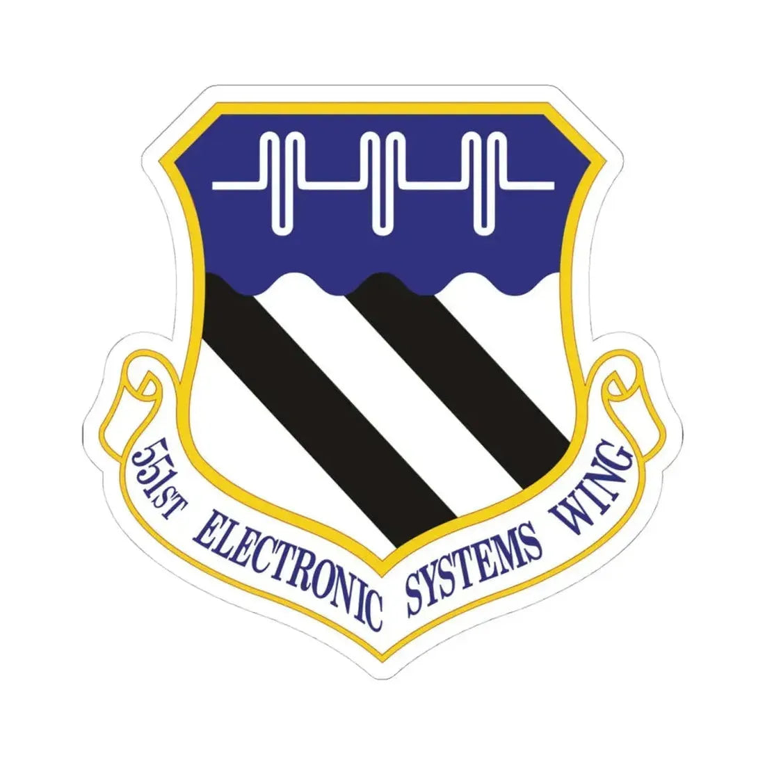 551st Electronic Systems Wing (U.S. Air Force) STICKER Vinyl Kiss-Cut Decal 4 Inch White - The Sticker Space
