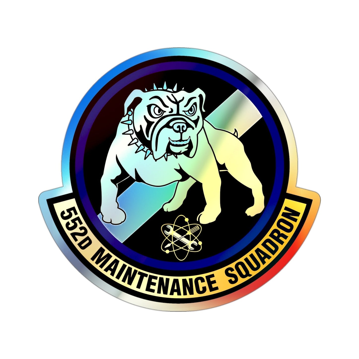 552 Maintenance Squadron ACC (U.S. Air Force) Holographic STICKER Die-Cut Vinyl Decal-3 Inch-The Sticker Space