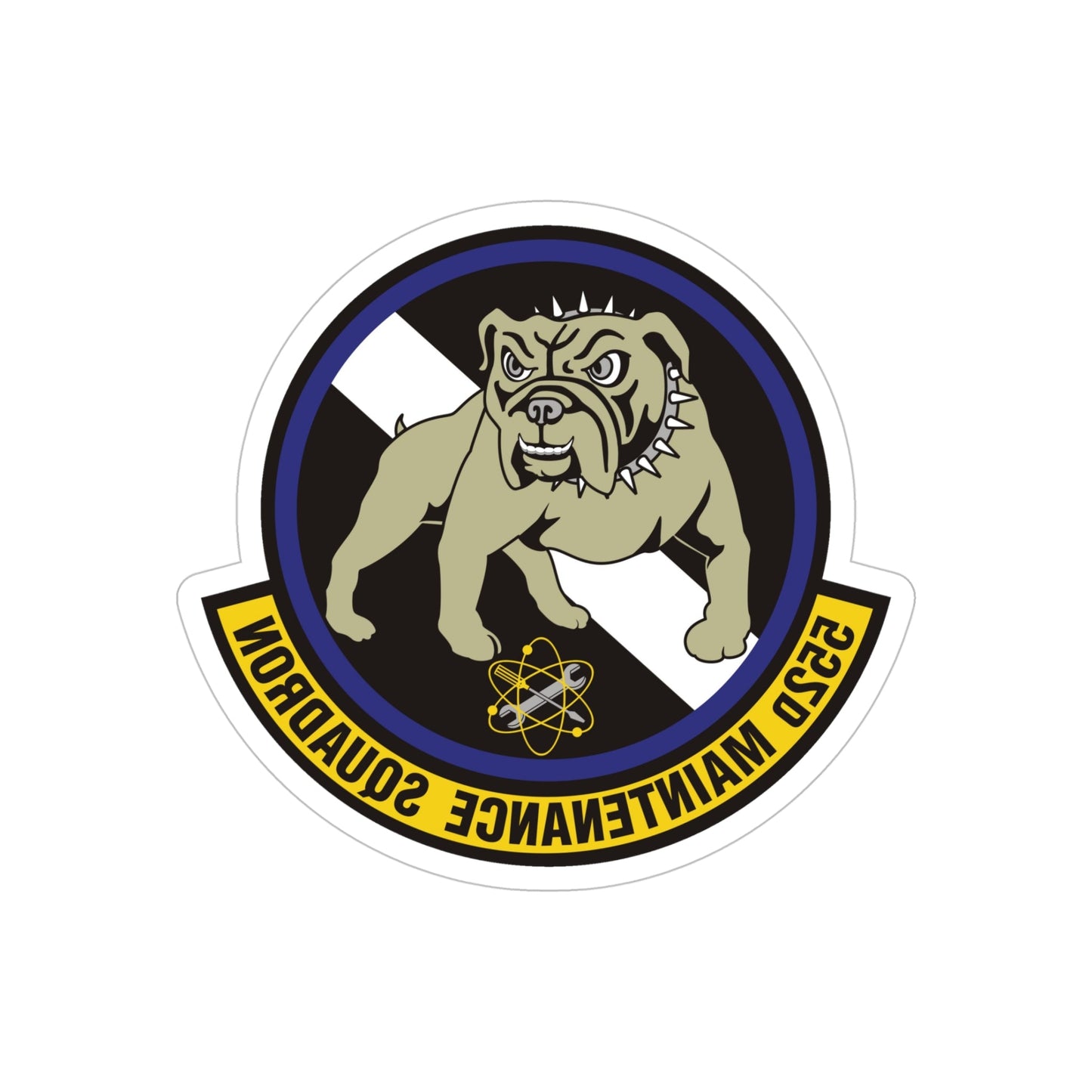 552 Maintenance Squadron ACC (U.S. Air Force) REVERSE PRINT Transparent STICKER-5" × 5"-The Sticker Space