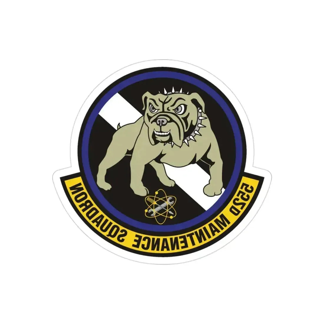 552 Maintenance Squadron ACC (U.S. Air Force) REVERSE PRINT Transparent Die-Cut STICKER 3 Inch Die-Cut Transparent - The Sticker Space