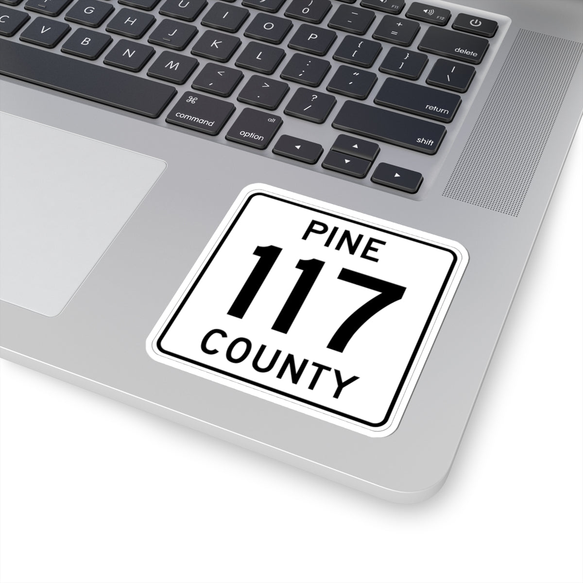 Pine County Route 117 MN (Minnesota) (Road Sign) STICKER Vinyl Kiss-Cut Decal