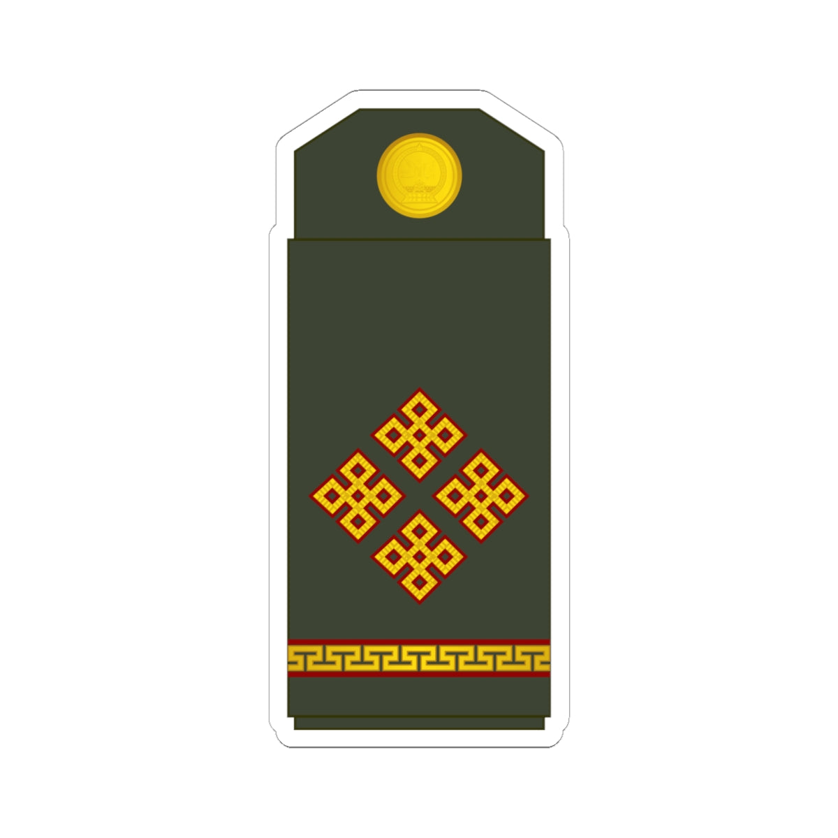 12 Mongolian Army CPT (Mongolia) (Military Rank) STICKER Vinyl Kiss-Cut Decal