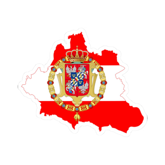 Flag-map of the PolishLithuanian Commonwealth (Poland) STICKER Vinyl Kiss-Cut Decal