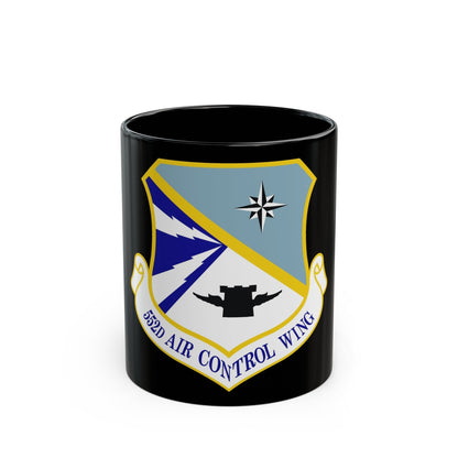 552d Air Control Wing (U.S. Air Force) Black Coffee Mug-11oz-The Sticker Space