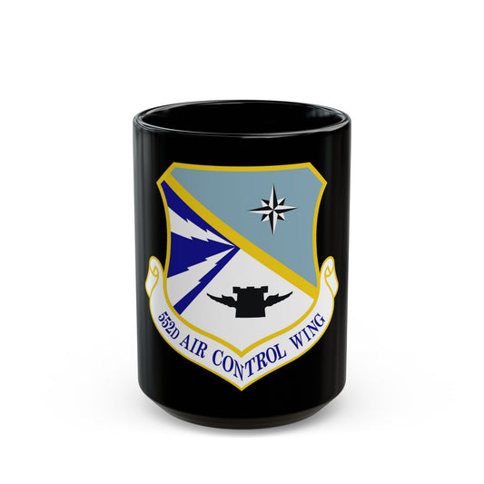 552d Air Control Wing (U.S. Air Force) Black Coffee Mug-15oz-The Sticker Space