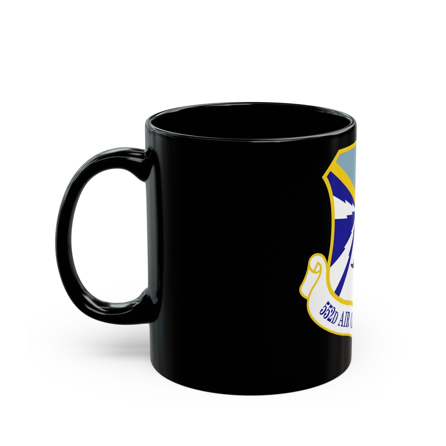 552d Air Control Wing (U.S. Air Force) Black Coffee Mug-The Sticker Space