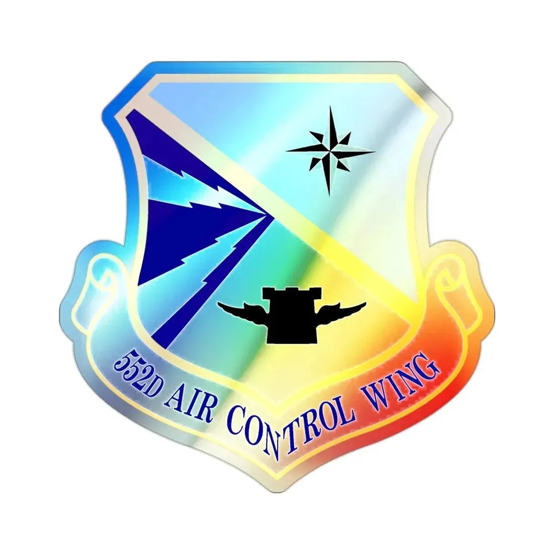 552d Air Control Wing (U.S. Air Force) Holographic STICKER Die-Cut Vinyl Decal - The Sticker Space