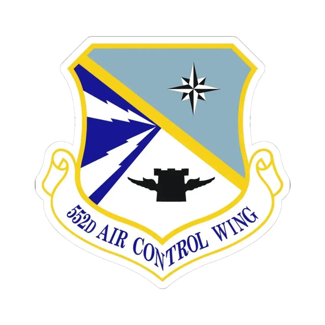 552d Air Control Wing (U.S. Air Force) STICKER Vinyl Kiss-Cut Decal 3 Inch White - The Sticker Space