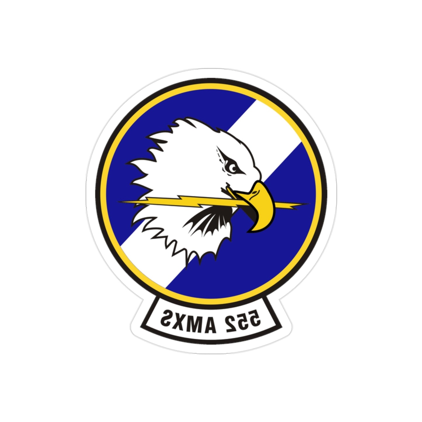 552d Aircraft Maintenance Squadron (U.S. Air Force) REVERSE PRINT Transparent STICKER-2" × 2"-The Sticker Space