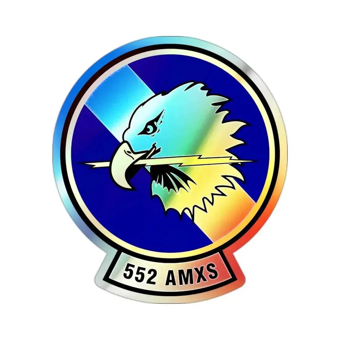 552d Aircraft Maintenance Squadron (U.S. Air Force) Holographic STICKER Die-Cut Vinyl Decal 2 Inch Holographic - The Sticker Space