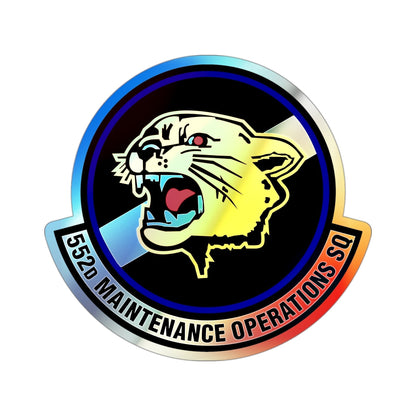 552nd Maintenance Operations Squadron (U.S. Air Force) Holographic STICKER Die-Cut Vinyl Decal-3 Inch-The Sticker Space