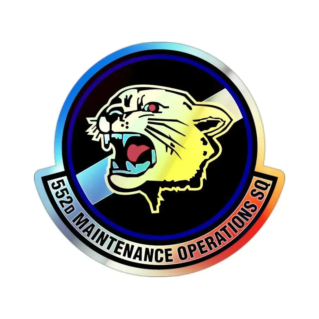 552nd Maintenance Operations Squadron (U.S. Air Force) Holographic STICKER Die-Cut Vinyl Decal 2 Inch Holographic - The Sticker Space