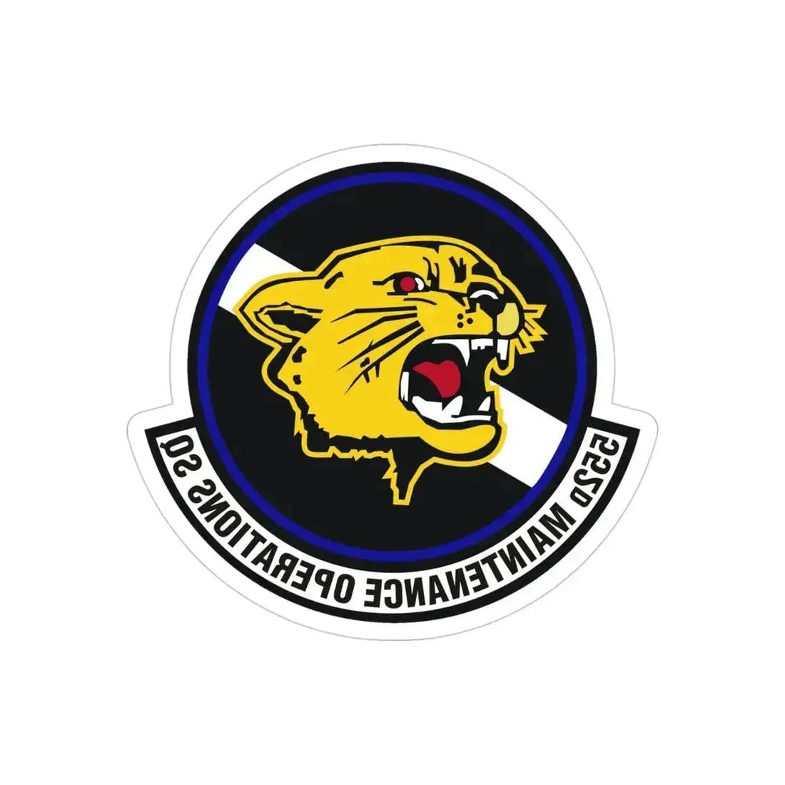 552nd Maintenance Operations Squadron (U.S. Air Force) REVERSE PRINT Transparent Die-Cut STICKER 4 Inch Die-Cut Transparent - The Sticker Space