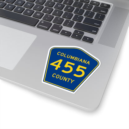 Columbiana County 455 (Ohio) (Road Sign) STICKER Vinyl Kiss-Cut Decal