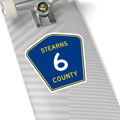 Stearns County Route 6 (Minnesota) (Road Sign) STICKER Vinyl Kiss-Cut Decal