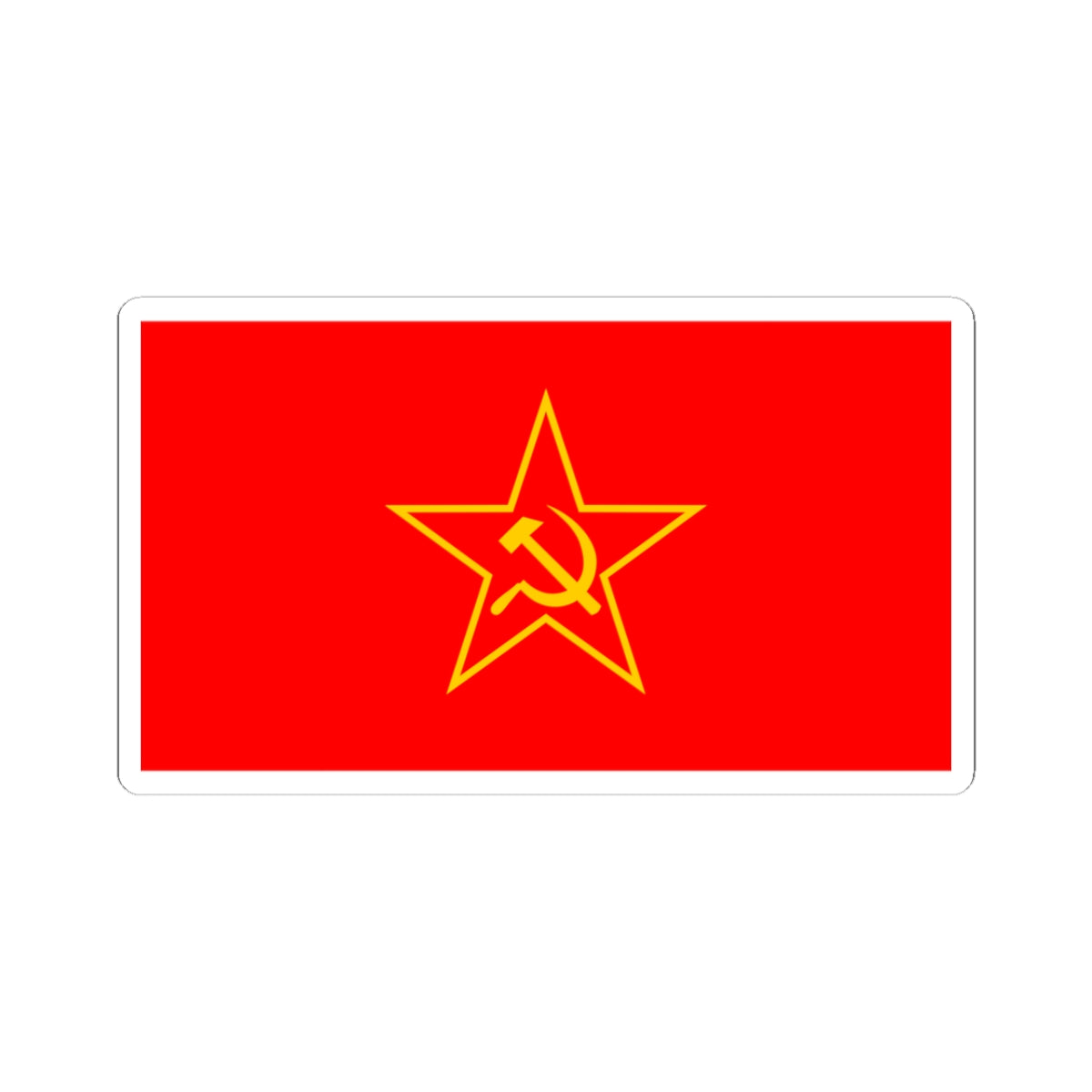 Communist Party of Burma flag 1970 (Myanmar) STICKER Vinyl Kiss-Cut Decal